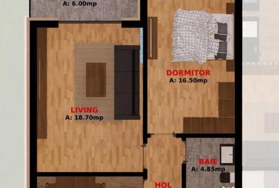 Apartament cu 2 camere semidecomandat în Dobroești - 14