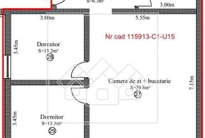 Apartament cu 3 camere nedecomandat în Șelimbăr - 3