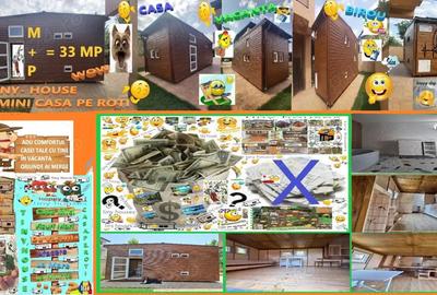 Tiny House Birou Afacere Rulota Mini Casa Mobila Pe Roti Locuit Vacanta Hambar Lemn Din Vis Natura - 6