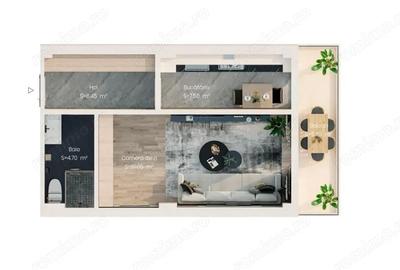 APARTAMENT 1 CAMERA, BLOC NOU, DECOMANDAT,VALEA LUPULUI,LOC DE PARCARE INCLUS - 1