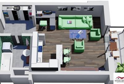 Apartament 1 Camera Tip A1 de in Ansamblul Green Residence - 2