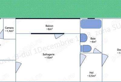 Apartament 2 camere, confort I, zona Sud Apartament 2 camere, confort I, zona Sud - 2