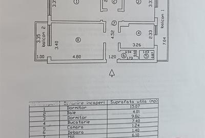 Apartament cu 3 camere decomandat în Apollo - 9