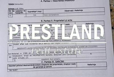 Teren de 724 mp, în Central