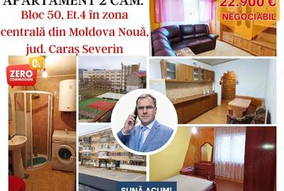 Apartament cu 2 camere semidecomandat, mobilat în Moldova Nouă - 13