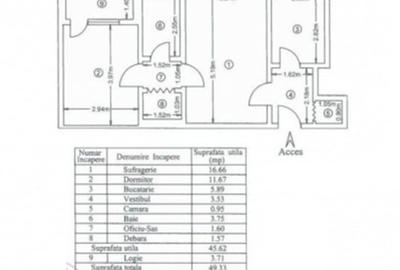 Apartament cu 2 camere semidecomandat, mobilat în Pajura - 8