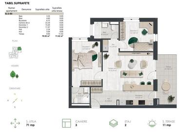 Apartament 3 camere, cu vedere catre padure, bloc nZEB - Comision 0% - 17