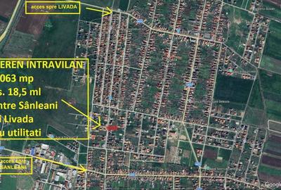 Teren intravilan 1063 mp Livada Sanleani fs.19 ml,cu utilitati(asfalt) - 1