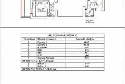 Apartament cu 2 camere semidecomandat, mobilat în Tipografilor - 13