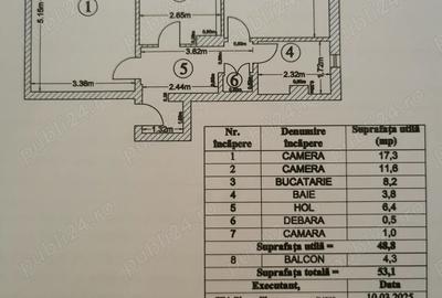 Apartament cu 2 camere decomandat în Central