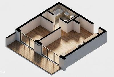 Apartament cu 2 camere semidecomandat în Dâmbul Rotund - 1