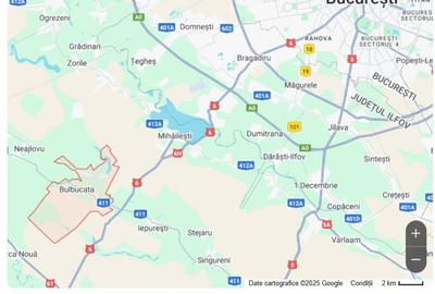 Comuna Bulbucata, Loc de casa la 27 km de Bucuresti, DN6, sat Facau, 1265mp - 2