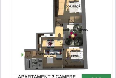 Apartament cu 3 camere semidecomandat în Parcul Carol - 8