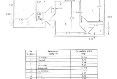 Apartament cu 3 camere semidecomandat în Nord - 11