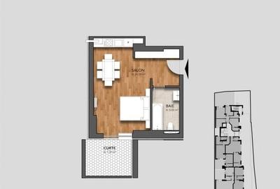 Apartament cu 1 camere decomandat în 13 Septembrie