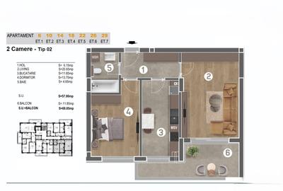 2 camere// acces metrou // bloc finalizat - 6