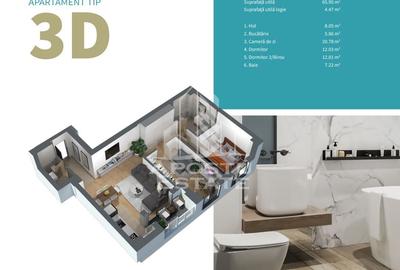 Apartament cu 3 camere, complex rezidential nou, zona Centrala - 2