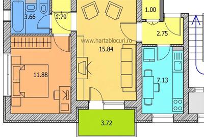 Apartament cu 2 camere în Democrației - 4