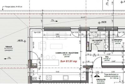 Apartament 2cam tip penthouse, terasa 116mp, imobil nou Apahida - 4