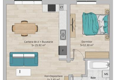 Ap. cu 2 camere, finisat la cheie, parcare inclusa, Magnolia Residence - 7