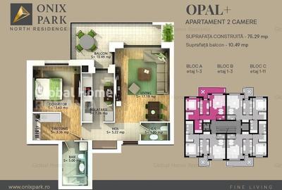 Apart 2 Camere + Parcare | Onix Residence – Aviatiei | Mobilat & Utilat Premium - 34