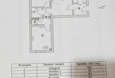 Apartament cu 3 camere semidecomandat în Micro 40 - 10