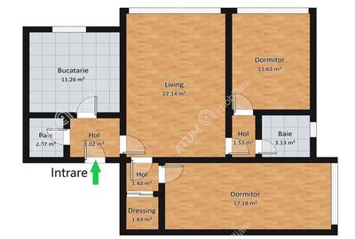 Apartament 3 camere mobilate utilate 2 bai pivnita zona Turnisor Sibiu - 9