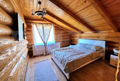 Cabana din lemn rotund, 140 mp utili, 1000mp teren - zona turistica Marisel - 11