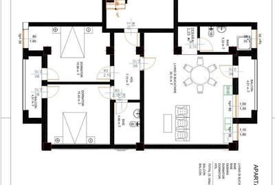 Apartament cu 2 camere decomandat în Central - 1