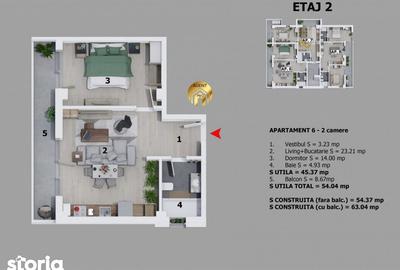 Apartament cu 2 camere în Central - 9
