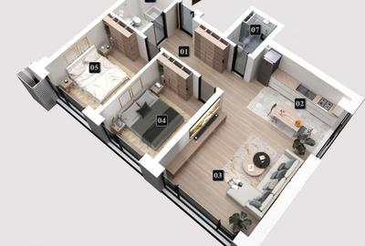 Apartament cu 3 camere în Central - 9