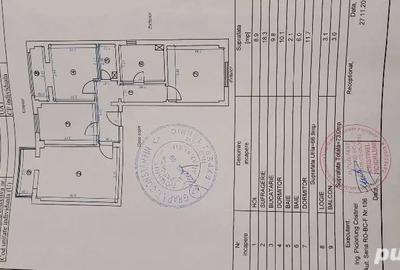 Apartament cu 3 camere decomandat în Republicii