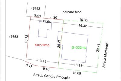 Teren Construcții intravilan de 602 mp, în Cartierul Traian - 2