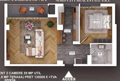 Apartament cu 2 camere în Sisești - 7