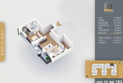 Apartament cu 2 camere decomandat în Theodor Pallady - 12