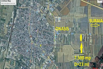 Teren intravilan 7.500 mp, D=23 ml, STRADA PRINCIPALA,zona O - 3