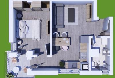 Apartament cu 2 camere semidecomandat în Central - 4