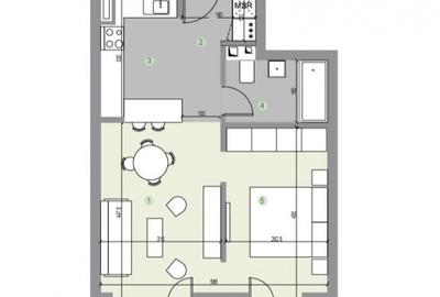 Apartament cu 2 camere semidecomandat, mobilat în Dămăroaia - 8