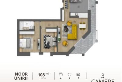 NOOR UNIRII COMPLEX REZIDENTIAL -apartament 3 camere premium - 3