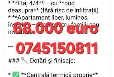Apartament cu 3 camere decomandat în Central - 1