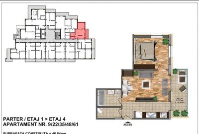 Apartament de vanzare bloc nou, zona Aurel Vlaicu 40,4 - 1