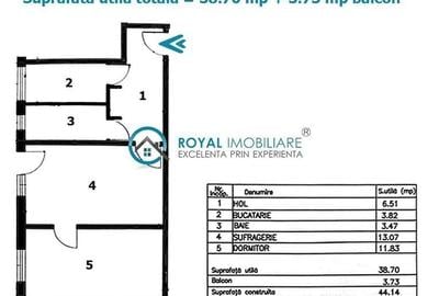 Royal Imobiliare - Vanzare apartament 2 camere zona Vest - 8