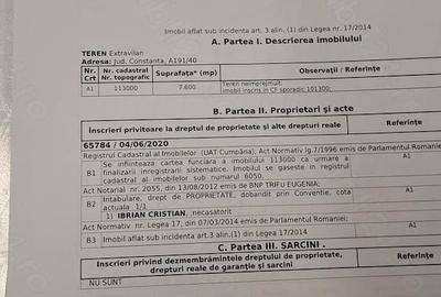 Teren de 7600 mp, în Cumpăna - 1