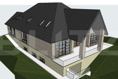 Teren 1206 mp cu AC Valabila pentru Vila LUX D+P+M (593,61 m - 4