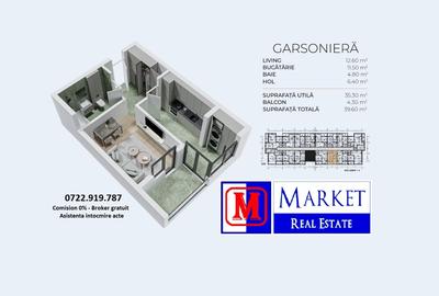 Garsonieră decomandată, mobilată în Central - 10