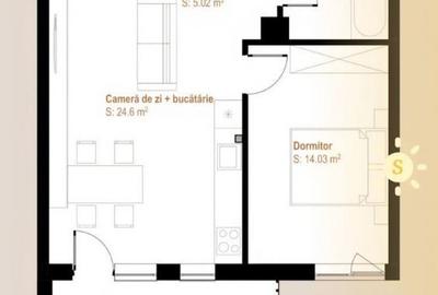 Apartament cu 2 camere semidecomandat în Florești - 10
