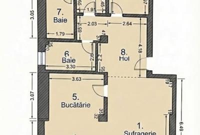 Apartament cu 3 camere în Central - 2