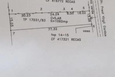 Teren de 1100 mp, în Bazoș