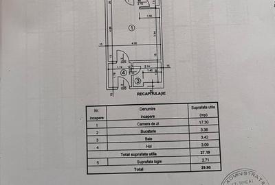 Garsoniera / Spatiu comercial prin destinatie, 30 mp, terasa  - Tatarasi Flora - 1