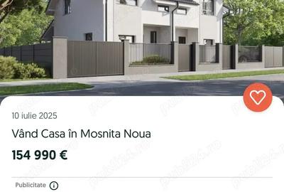 Vand casa in Mosnita Noua, Timisoara